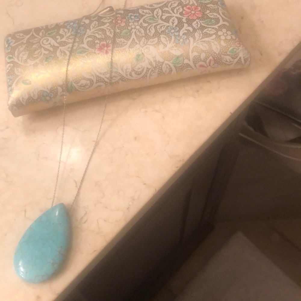 Turquoise sterling silver Native necklace